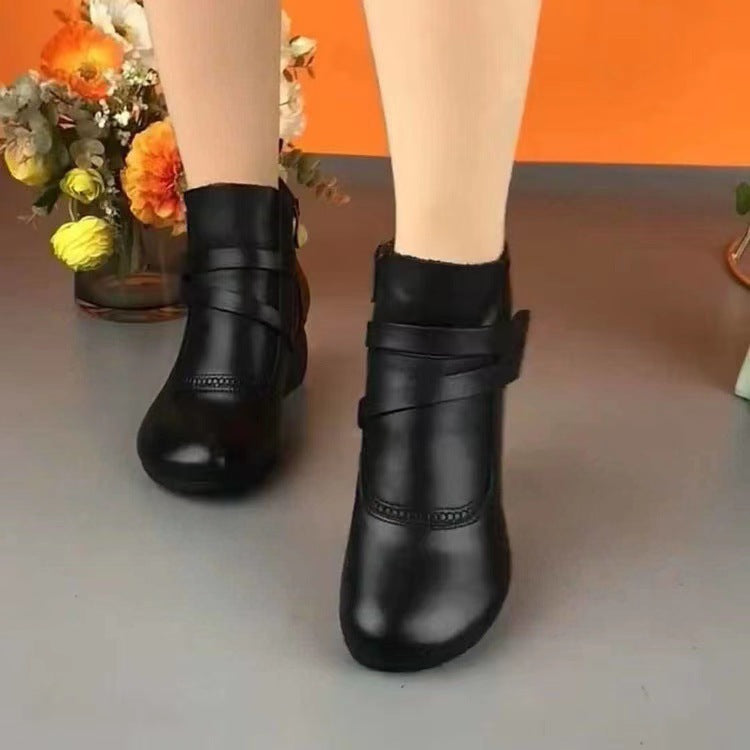 Botas Cortas Tacón Grueso
